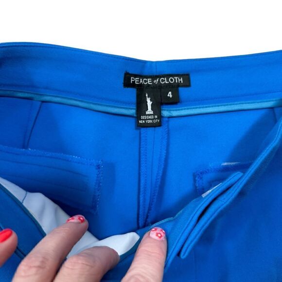 Peace of Cloth Bright Blue Premier Stretch Zara Ankle Dress Pant - Picture 9 of 12
